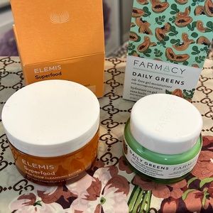 Elemis cleansing butter and Farmacy oil free moisturizer-New.